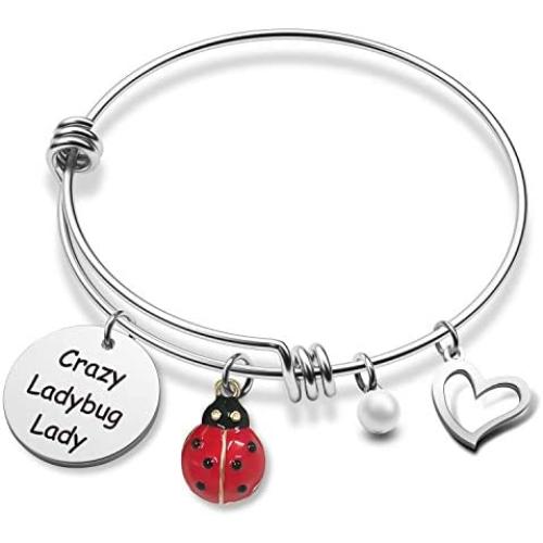 Ladybug Bracelet Crazy Ladybug Lady Ladybug Jewelry Gift for Ladybug Lover Insect Lover