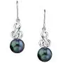 THE PEARL SOURCE Genuine Black Japanese Akoya Saltwater Cultured Pearl Adrian Earrings for Women THE PEARL SOURCE Genuine Black Japanese Akoya Saltwater Cultured Pearl Adrian Earrings for Women