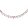 Lavencious Tennis AAA CZ Necklace Bridal Evening Party Bling Gold Plated Statement Jewelry 16” and 18''
