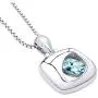 Sterling Silver Sculpted Pendant Necklace available in various colored stones