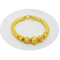 Rare Lai Thai Gold Plated Bangle 23K 24k Thai Baht Yellow Gold Filled Jewelry Women Bracelet Thai Dress Thai Wedding Thai Jewelry