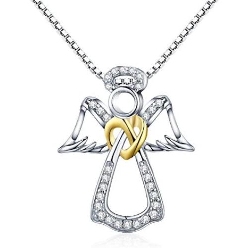 VOROCO 925 Sterling Silver Simple Cute Style Pendant Necklace Birthday Gift Jewelry for Women Girls