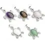 Turtle Crystal gemstone Necklace for women,7 chakra healing stone amethyst necklace girl birthstone jewelry blessing health and longevity. Comes with 18-inch necklace and gift box.