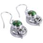 NOVICA Peridot Green Reconstituted Turquoise .925 Sterling Silver Dangle Earrings Green Elegance