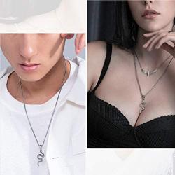 Snake Necklace Men 316L Stainless Steel Animal Snake Pendant Hip-hop 18K Gold/Black Gun Plated Punk Gothic Jewelry SP0014