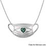 Shop LC Delivering Joy 925 Sterling Silver Mask Charms Pendant Diamond April Birthstone Simulated Gifts Fashion Jewelry for Women Nurses Doctors