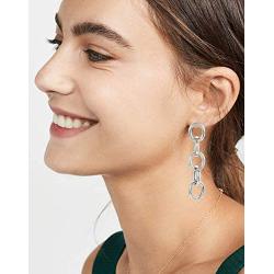 Link Chain Drop Earrings Long Chunky Oval Chain Link Tassel Dangle Earrings Statement Minimalist Jewelry for Women Girls