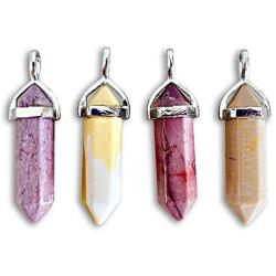 Galactikonsciousness Mookaite Jasper Stone Pendant Natural Gemstone Point Meditation Reiki Yoga Gift Raw Crystal Healing Chakra Necklace Collection Charm Prayer