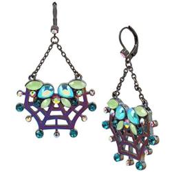 Betsey Johnson Spider Web Drop Earrings