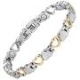 Jecanori Magnetic Bracelets for Women Titanium Steel Therapy Bracelet Pain Relief for Arthritis 3500 Gauss Magnets Titanium Steel Bracelets for Carpal Tunnel Syndrome,Love Heart Design