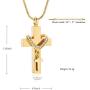 Stainless Steel Cross Memorial Cremation Ashes Urn Pendant Necklace Keepsake Jewelry Urn