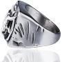 Elfasio Men Stainless Steel Rings Baphomet Goat Devil Demon Pentagram Shar Biker Vintage Jewelry