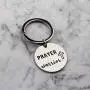 CENWA Inspirational Keychain Christian Gift Jesus Cross Gift Prayer Warrior Keychain Religious Jewelry Prayer Faith Gift