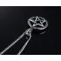 HUANIAN Stainless Steel Pentagram Pendant Necklace for Men Women Wiccan Jewelry HUANIAN Stainless Steel Pentagram Pendant Necklace for Men Women Wiccan Jewelry