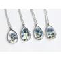 SI EASY Pressed Flower Pendant Necklace Real Dried Flower Resin Jewellery