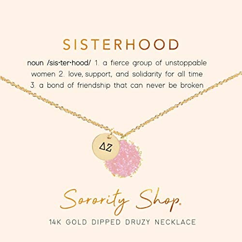 Sorority Shop Delta Zeta Sisterhood Druzy Necklace