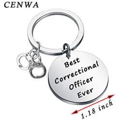 CENWA Correctional Officer Gift Best Correctional Officer Ever Keychain Prison Officer Gift Correctional Officer Jewelry