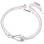 S925 Sterling Silver snowflake Infinity Cross Adjustable Link Bangle Bracelet for Women