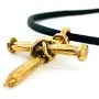 FORGIVEN JEWELRY Antique Nail Cross Necklace in Gold FORGIVEN JEWELRY Antique Nail Cross Necklace in Gold