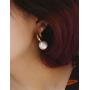 Minimalist Big Pearl Dangle Hoop Earrings for Women Girls Gold Plated Round Tube Chunky Huggie Hoops Cuff Stud Clip 16mm Pearl Drop Earring Fashion Wedding Jewelry Birthday Valentines Day Gifts