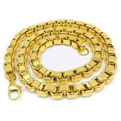 9MM Box Chain Rope Necklaces Stainless Steel Tone Punk Jewelry For Men Necklace,23inches