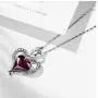 Heart Pendant Necklace - New Heart and Flame Design with Crystals from Swarovski - Womens and Girls Jewelry - Fuchsia Colored Crystal Heart Shaped Pendant Necklace Heart Pendant Necklace - New Heart and Flame Design with Crystals from Swarovski - Womens and Girls Jewelry - Fuchsia Colored Crystal Heart Shaped Pendant Necklace