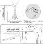 GemsChest Sterling Silver Eiffel Tower Pendant Necklace Paris Jewelry for Women with 18'' Silver Chain GemsChest Sterling Silver Eiffel Tower Pendant Necklace Paris Jewelry for Women with 18'' Silver Chain
