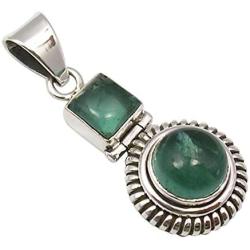 SilverStarJewel 925 Sterling Silver Apatite Pendant 3.6 cm New Wholesale Jewelry