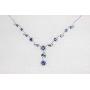 Faship Gorgeous Rhinestone Crystal Floral Necklace Earrings Set