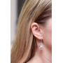 SWEETV Pearl Drop Wedding Bridal Earrings for Women,Bridesmaids,Brides