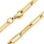 Stonemint 18k Warm Yellow Gold-Plated 4.8mm Paperclip Link Chain Necklace and Bracelet - 6.75''- 24'' Stonemint 18k Warm Yellow Gold-Plated 4.8mm Paperclip Link Chain Necklace and Bracelet - 6.75''- 24''