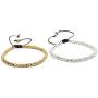 Tibetan Bead Bracelet Set Ethnic Style Multi-Faceted Bead Pattern Bracelet Handmade Simple Retro Bead Bracelet Dainty Lucky Adjustable Bracelet Set for Women Girls Jewelry