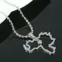 Stainless Steel Venezuela Map Pendant Necklace Venezuelan Jewelry (Silver) Stainless Steel Venezuela Map Pendant Necklace Venezuelan Jewelry (Silver)
