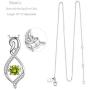 Sterling Silver Forever Love Infinity Necklace for Mom Wife Birthday Gifts Ruby Peridot Blue Sapphire Pink Tourmaline Citrine Jewelry for Her