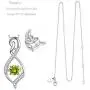 Sterling Silver Forever Love Infinity Necklace for Mom Wife Birthday Gifts Ruby Peridot Blue Sapphire Pink Tourmaline Citrine Jewelry for Her
