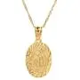 24K Gold Islamic Arabic Script Allah Oval Pendant Necklace 24K Gold Islamic Arabic Script Allah Oval Pendant Necklace