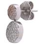 Izaara 925 Sterling Silver White Round CZ Disc Shape Dangle Earrings for Women and Girls