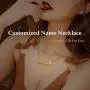 LoEnMe Jewelry Rose Gold Name Necklace Personalized Custom Made Gift for Women Girls Couple