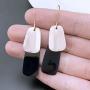 HAISWET Art Deco Stainless Steel Fish Hook Dangle Earrings for Women