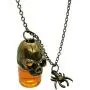 ApinJe Detachable Steampunk Skull Pendant Glass Bottle Necklace Skeleton Spider Hallowenn Decoration Costume Jewelry ApinJe Detachable Steampunk Skull Pendant Glass Bottle Necklace Skeleton Spider Hallowenn Decoration Costume Jewelry