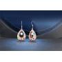 Gold Plated Multicolor Shiny Cubic Zircon Dangle Earrings Bohemia Rose Gold Waterdrop Bridal Drop Earrings filled Crystal for Women Girls Birthday Party Wedding Jewelry