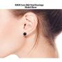 MISS RIGHT Hypoallergenic Lava Beads Ball Earrings Necklace, Lava Rock Stone Stud Dangle Hoop Earrings Dainty Thin Chain Diffuser Necklaces for Women Men Jewelry Gifts
