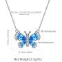 Aurora Tears 925 Sterling Silver Women 12 Birthstone Butterfly Jewelry Animal Crystal Minimalist Necklace/Earring/Ring/Bracelet Jewellery