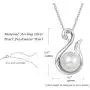 FANCIME Pearl Necklace 9-10mm Genuine Freshwater Pearl in Sterling Silver Birthstone Necklace for Women Heart Necklace June Birthstone Fine Jewelry for Women