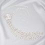 SP Sophia Collection Womens Fashion Shining Rhinestone Choker Tie Inspired Drop Necklace