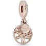 Pandora Jewelry Family Heritage Dangle Cubic Zirconia Charm in Pandora Rose