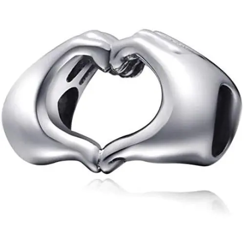 Sambaah Love Heart in Your Hand Charm Sterling Silver Finger Love Valentine Charm Bead for Bracelets/Gift for Family-Friends Sambaah Love Heart in Your Hand Charm Sterling Silver Finger Love Valentine Charm Bead for Bracelets/Gift for Family-Friends
