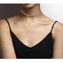 Miabella 925 Sterling Silver Figaro, Beaded Singapore, Sparkle, Cuban Link Chain, Adjustable Sterling Silver Necklace for Women 13 + 2, 15 + 2 Inch Made in Italy
