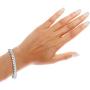 NATALIA DRAKE 1/4 Cttw Wave Link Diamond Tennis Bracelet for Women in Rhodium Plated Sterling Silver (Color I-J / Clarity I2-I3)