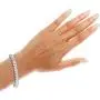 NATALIA DRAKE 1/4 Cttw Wave Link Diamond Tennis Bracelet for Women in Rhodium Plated Sterling Silver (Color I-J / Clarity I2-I3) NATALIA DRAKE 1/4 Cttw Wave Link Diamond Tennis Bracelet for Women in Rhodium Plated Sterling Silver (Color I-J / Clarity I2-I3)